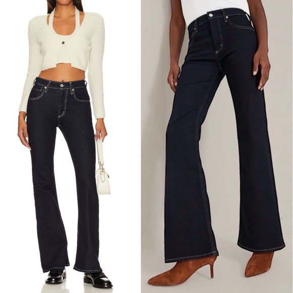 Citizens of Humanity Isola Flared Dark Wash Jeans - Picture 1 of 7